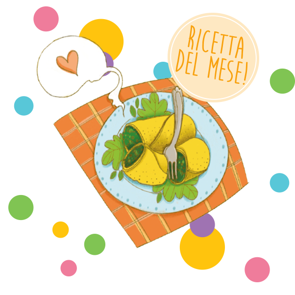 Cannoli di mais con spinaci, caprino e noci