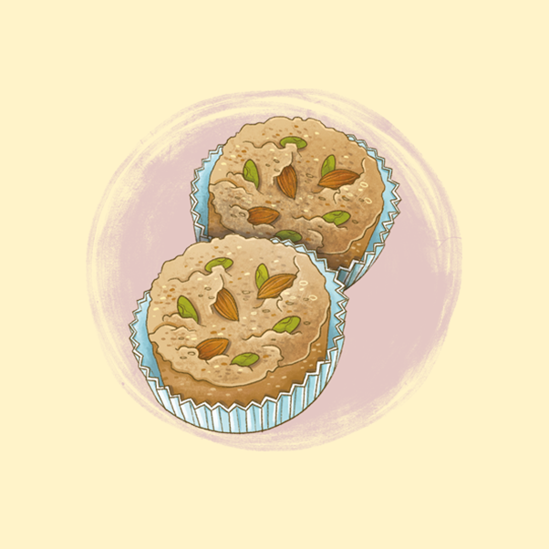 Mini sbrisolone con miglio, mandorle e pistacchi