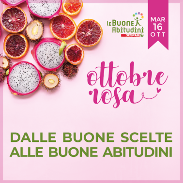 “Dalle Buone Scelte alle Buone Abitudini”: insieme ad A.N.D.O.S. per l’Ottobre Rosa!