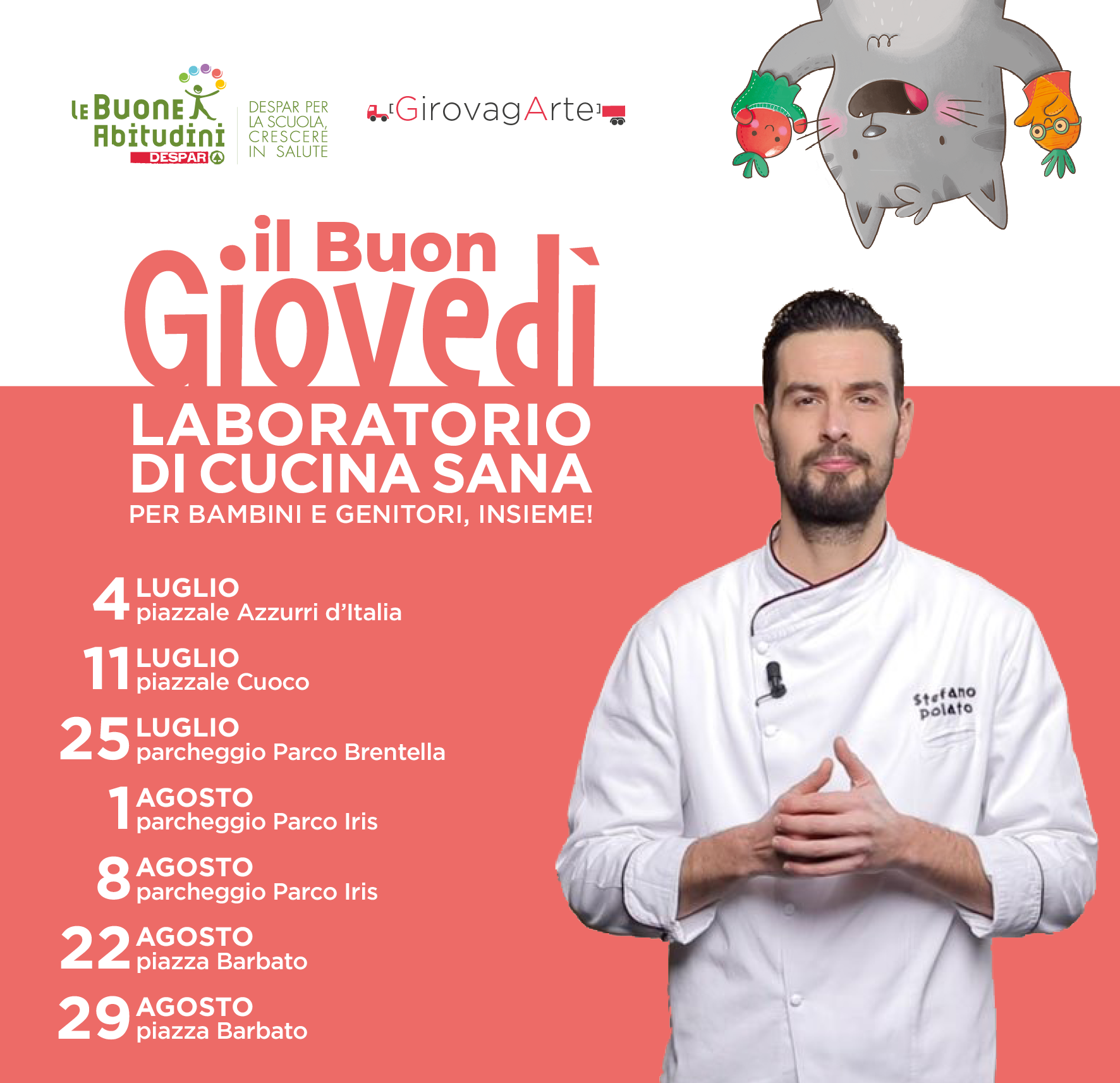 Il Buon Giovedì: Le Buone Abitudini con lo chef Polato nel truck GirovagArte!