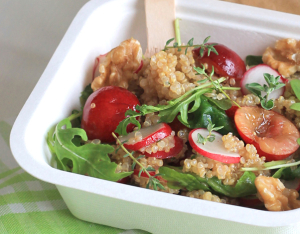 Insalata di quinoa, rucola e ciliegie!