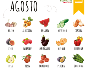 Il carrello di stagione: verdura e frutta del mese di agosto