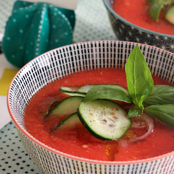 Gazpacho di pomodori e cetrioli!