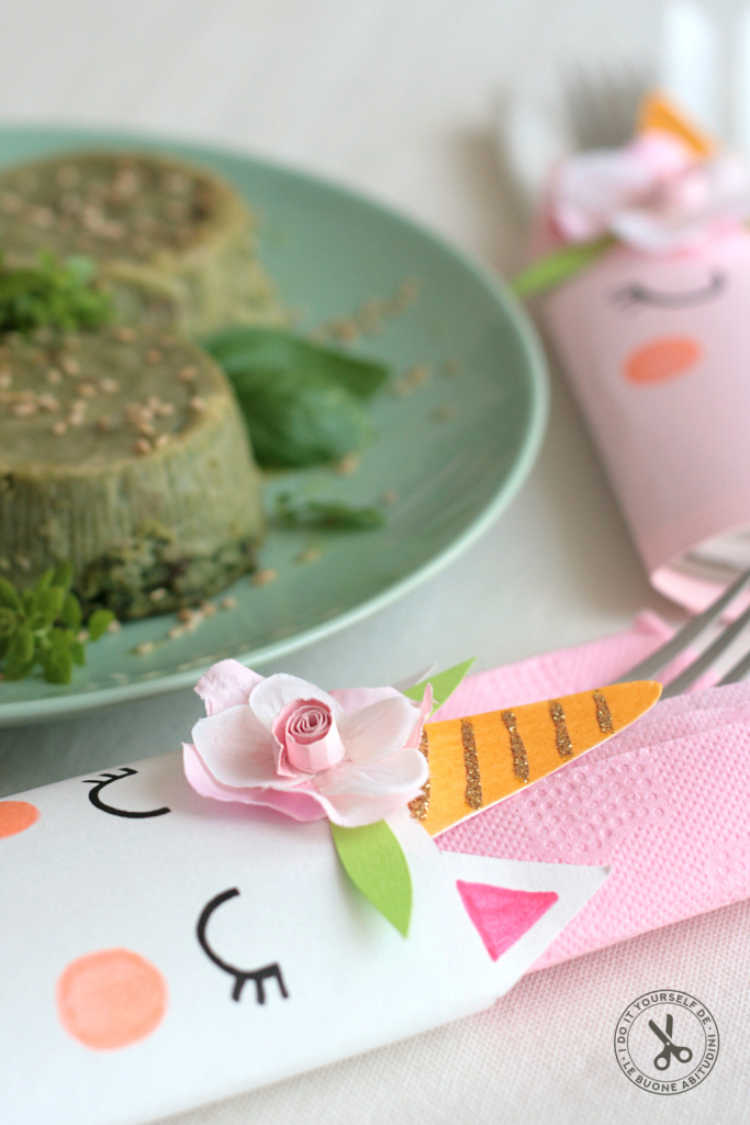 portaposate unicorno fai da te