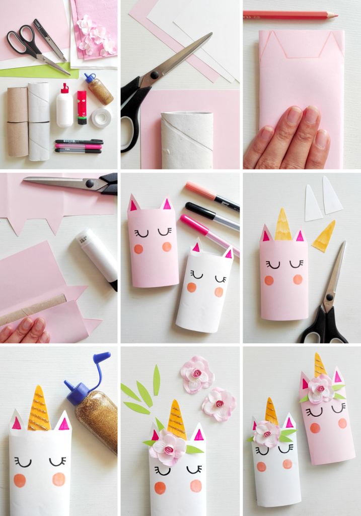 procedimento per realizzare il portaposate unicorno fai da te