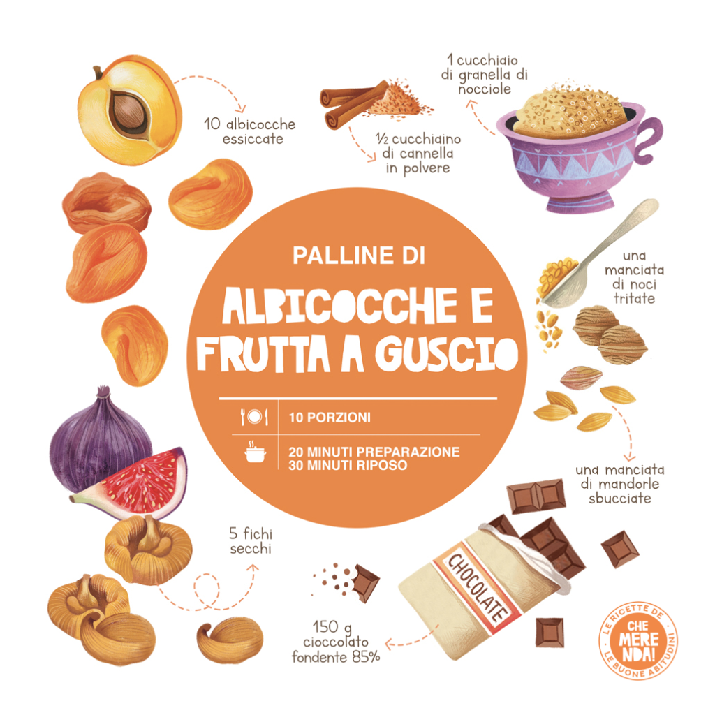 Palline di Albicocche e Frutta a Guscio