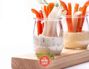 Pinzimonio con salse allo yogurt