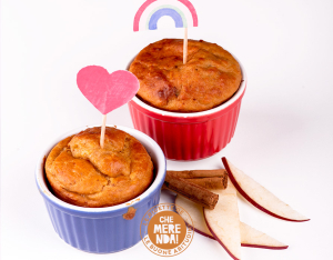 Muffin di ricotta, mele e cannella